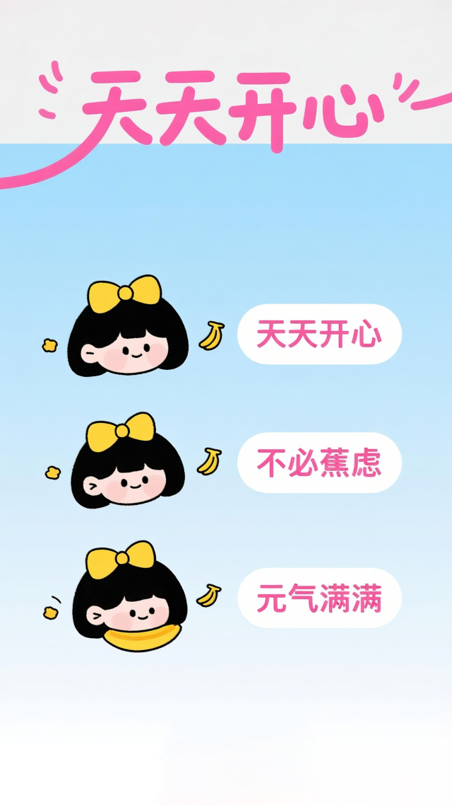 天天开心不必蕉虑元气满满