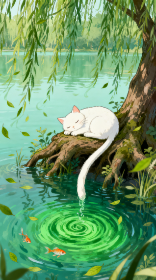 树下小猫