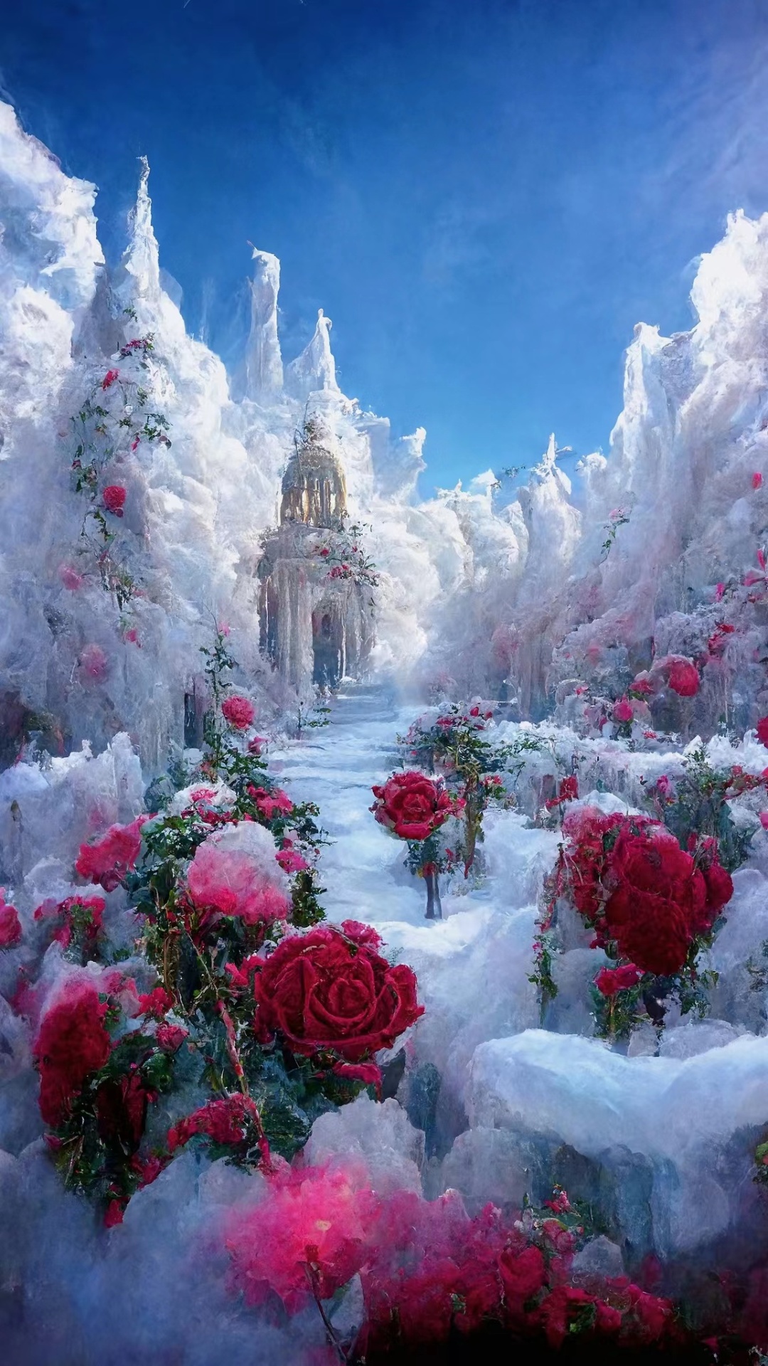 浪漫雪玫瑰
