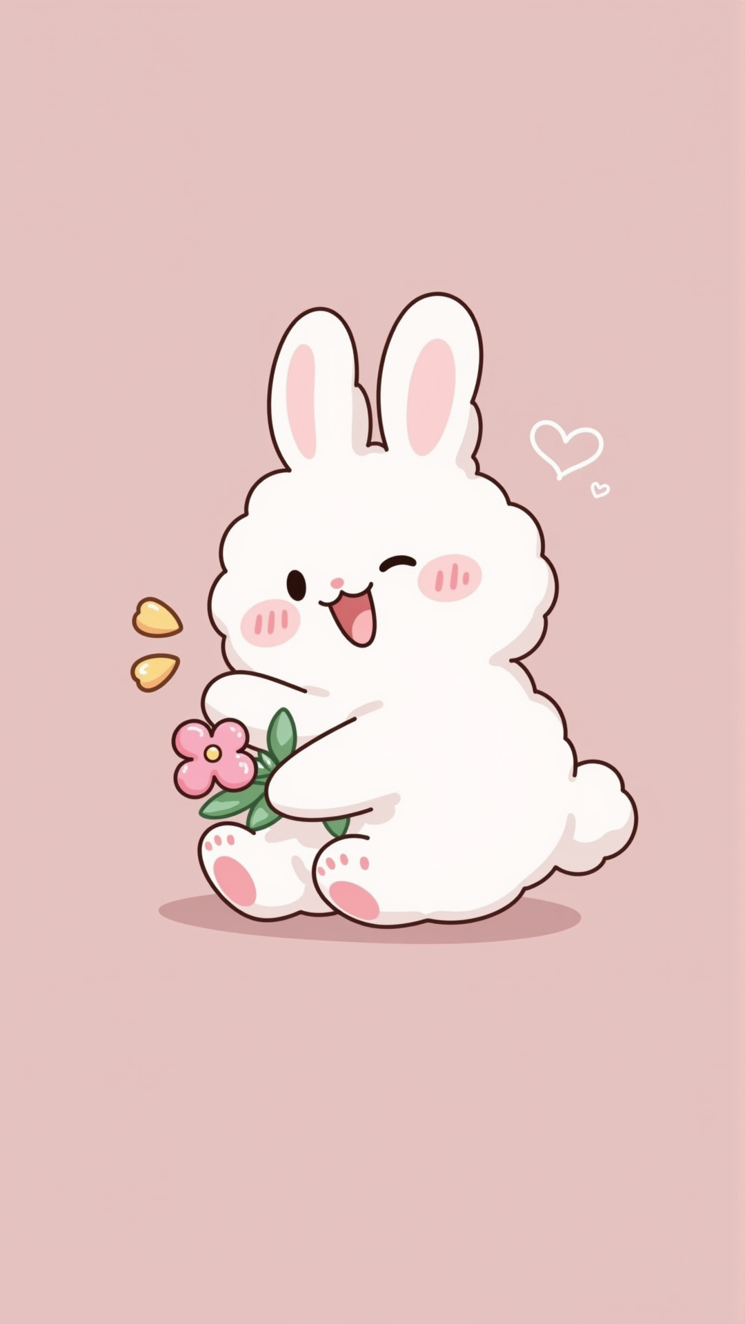 可愛兔兔和花花