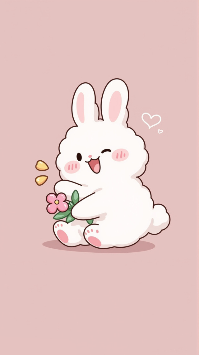 可爱兔兔和花花