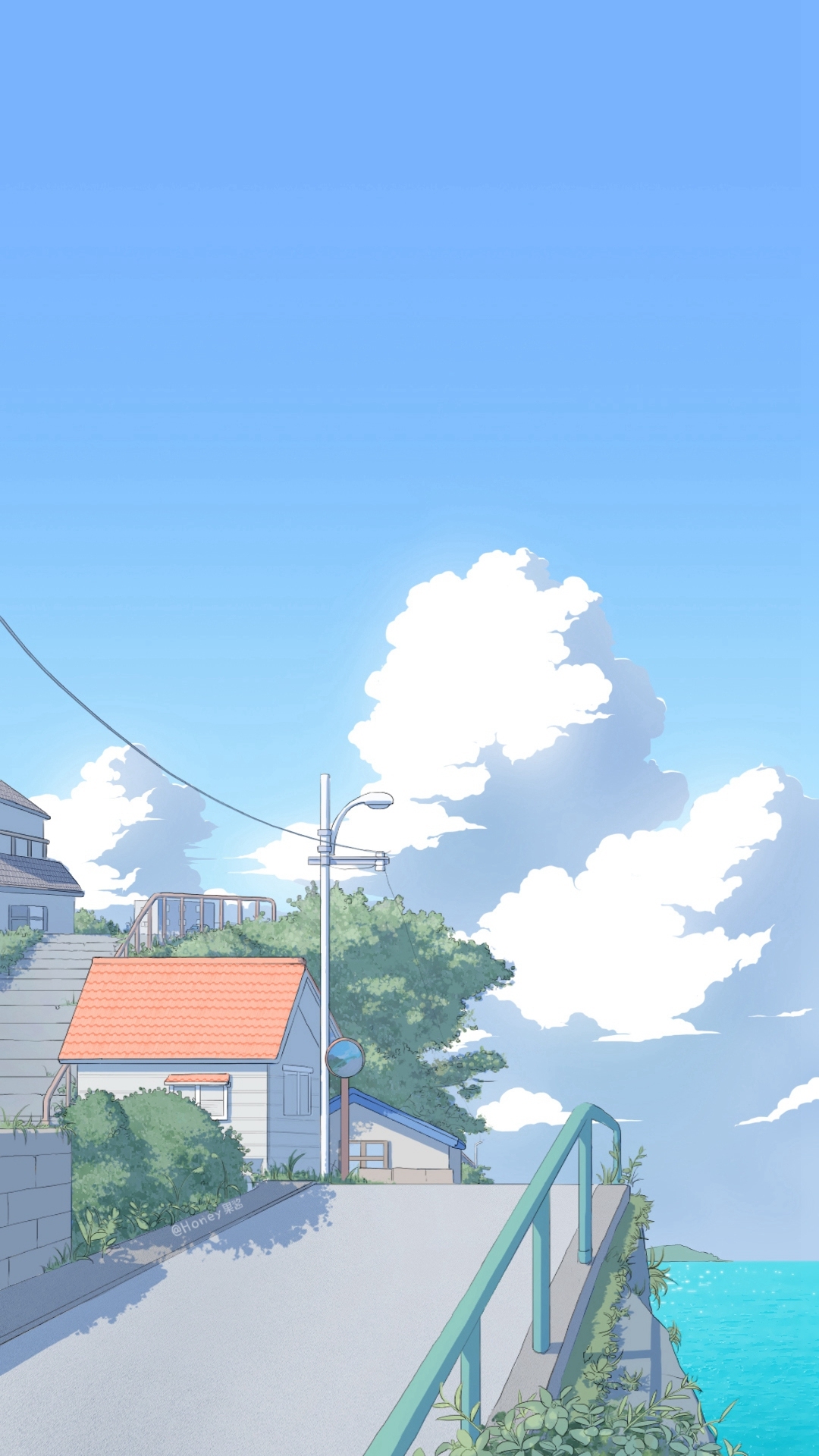 微信屏保壁紙天邊的雲