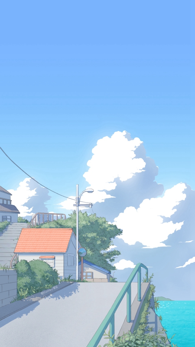 微信屏保壁紙天邊的雲