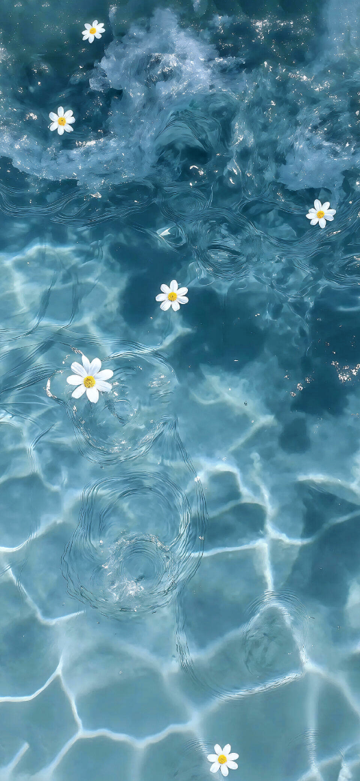 水中花，白