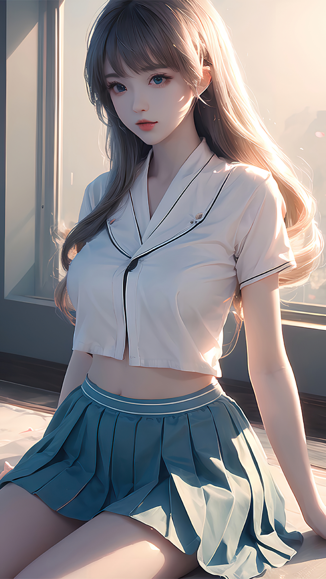 長發校園JK美少女