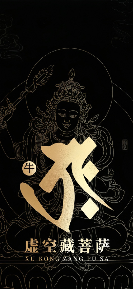 十二生肖守护神、牛、虚空藏菩萨