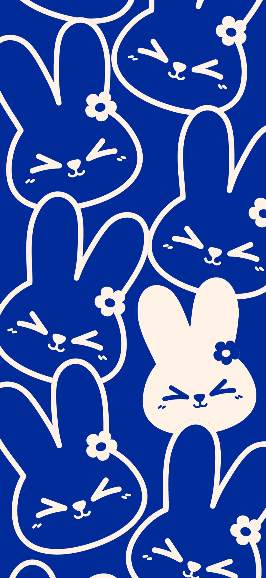 藍色滿屏可愛兔兔