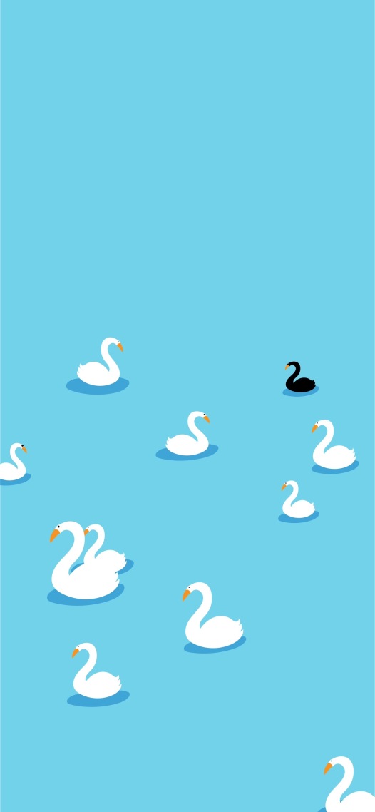 小众壁纸设计：湖里的天鹅