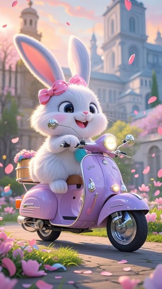 兔兔骑车