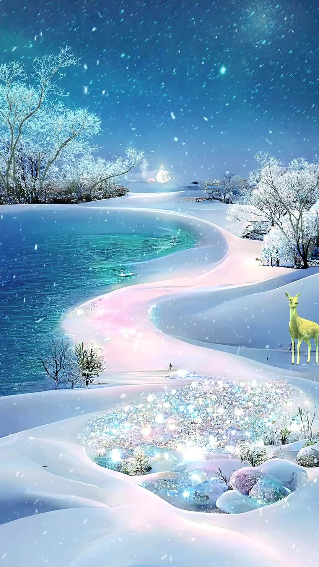 雪花飄落，世界都變得柔軟了