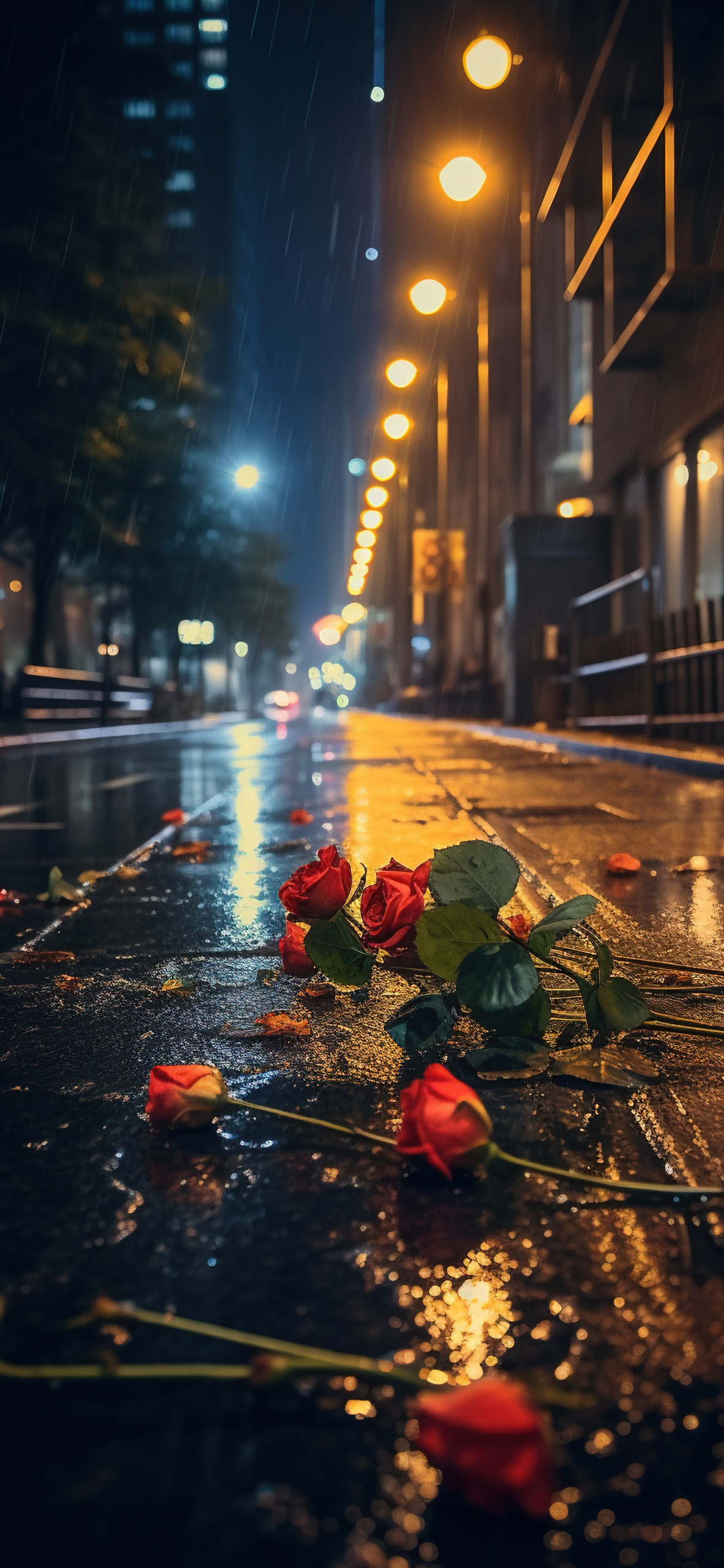 雨中玫瑰