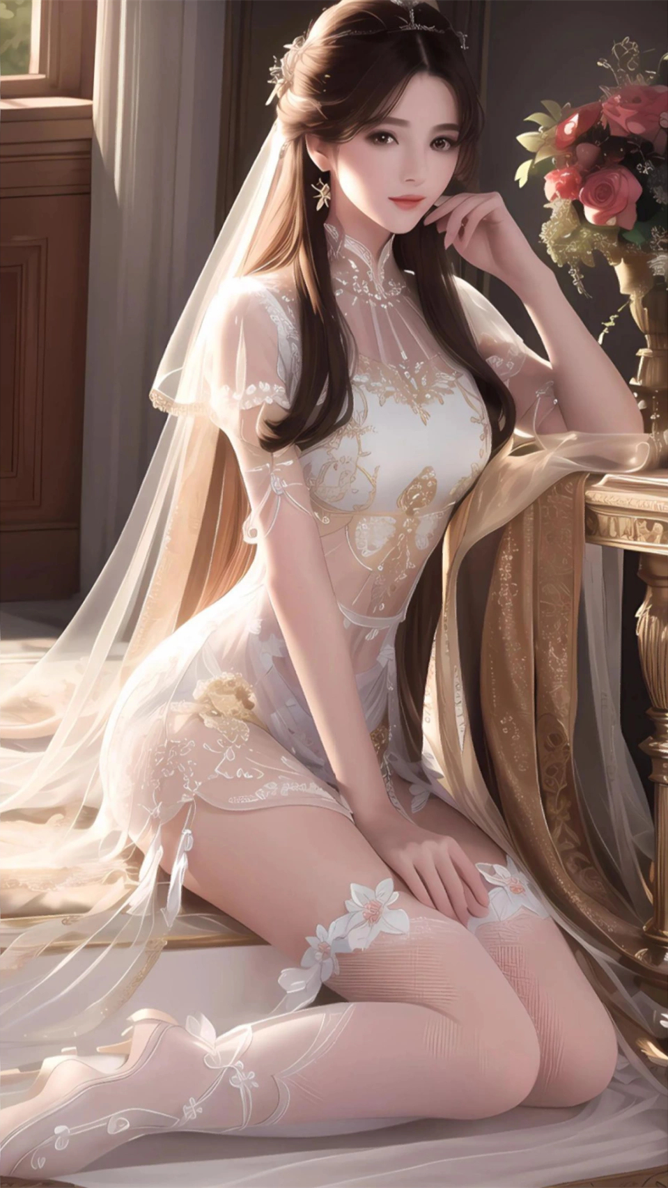 古风白丝少女