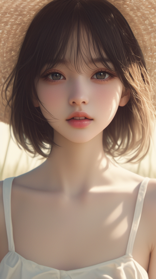 阳光草帽女孩