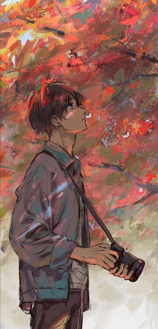 秋天聊天背景圖