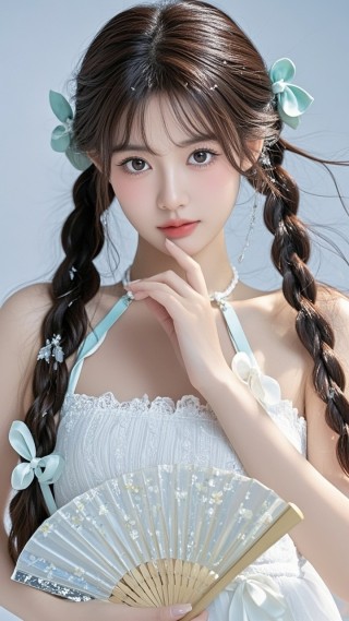 拿扇少女