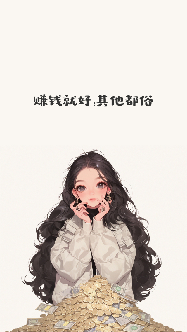 赚钱就好，其它都俗