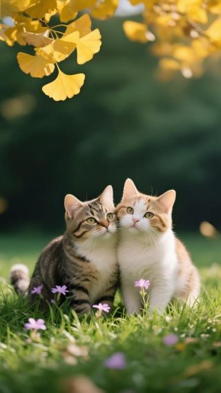 两只休息的小猫