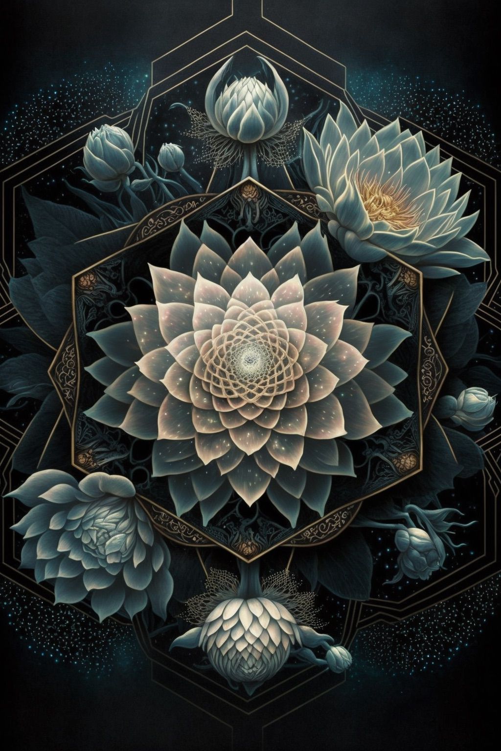 重彩荷花-7