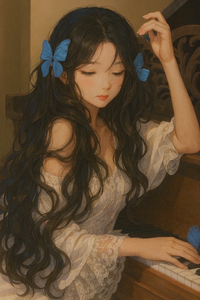 蓝蝴蝶少女