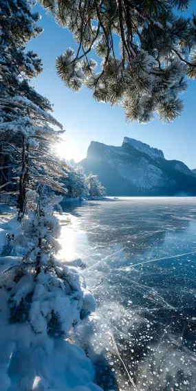 冰湖晴雪