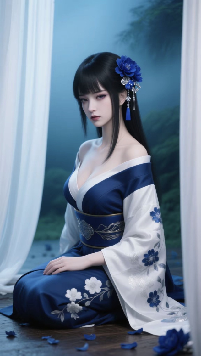 蓝色系御姐