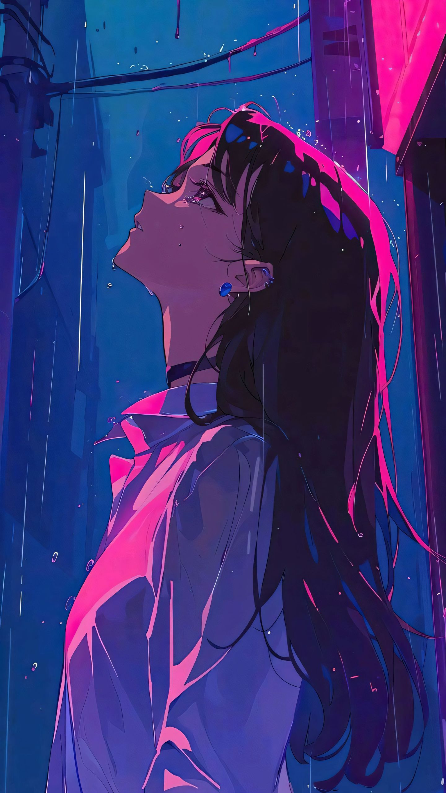 雨中美女