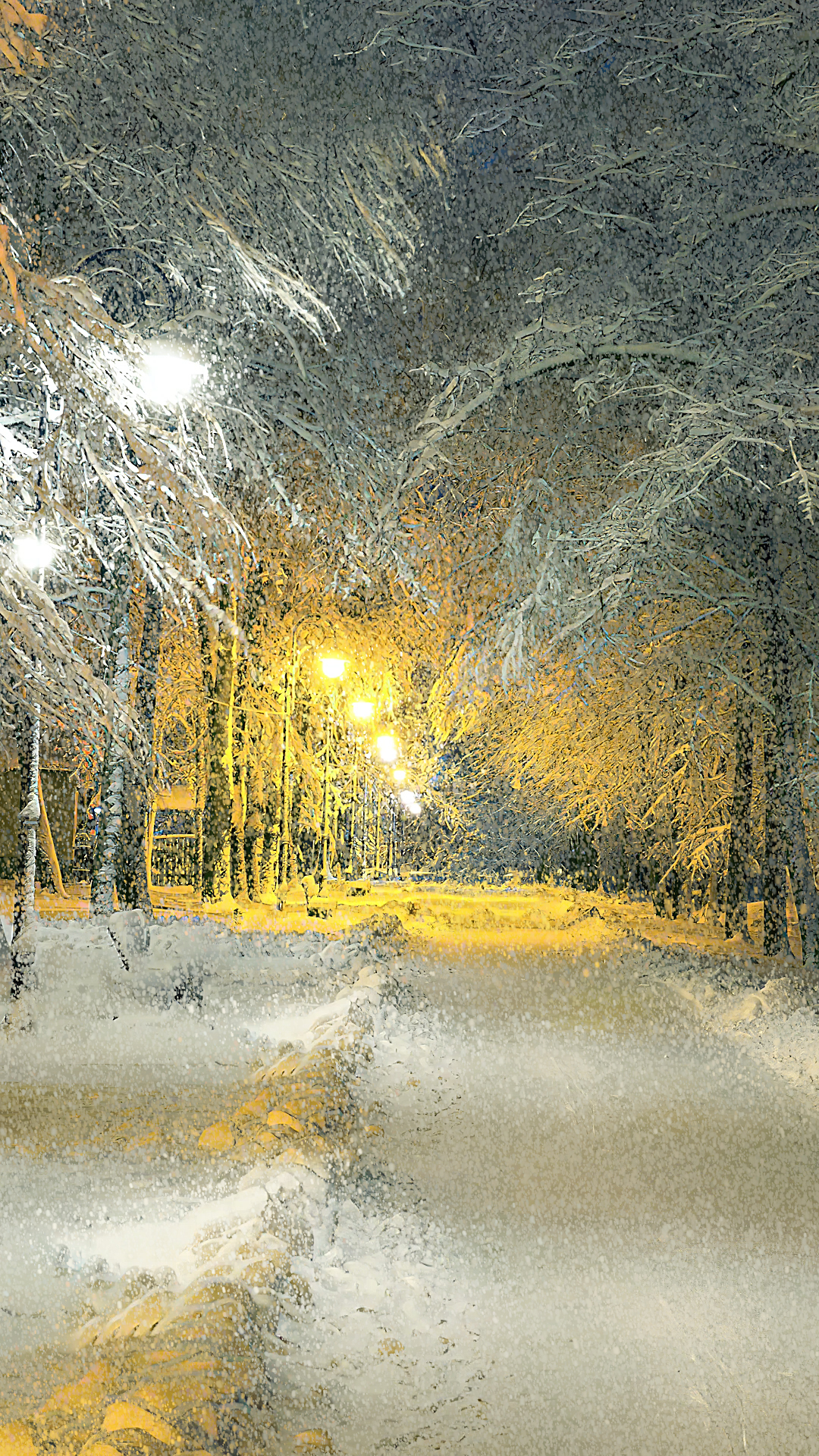 唯美治愈雪景