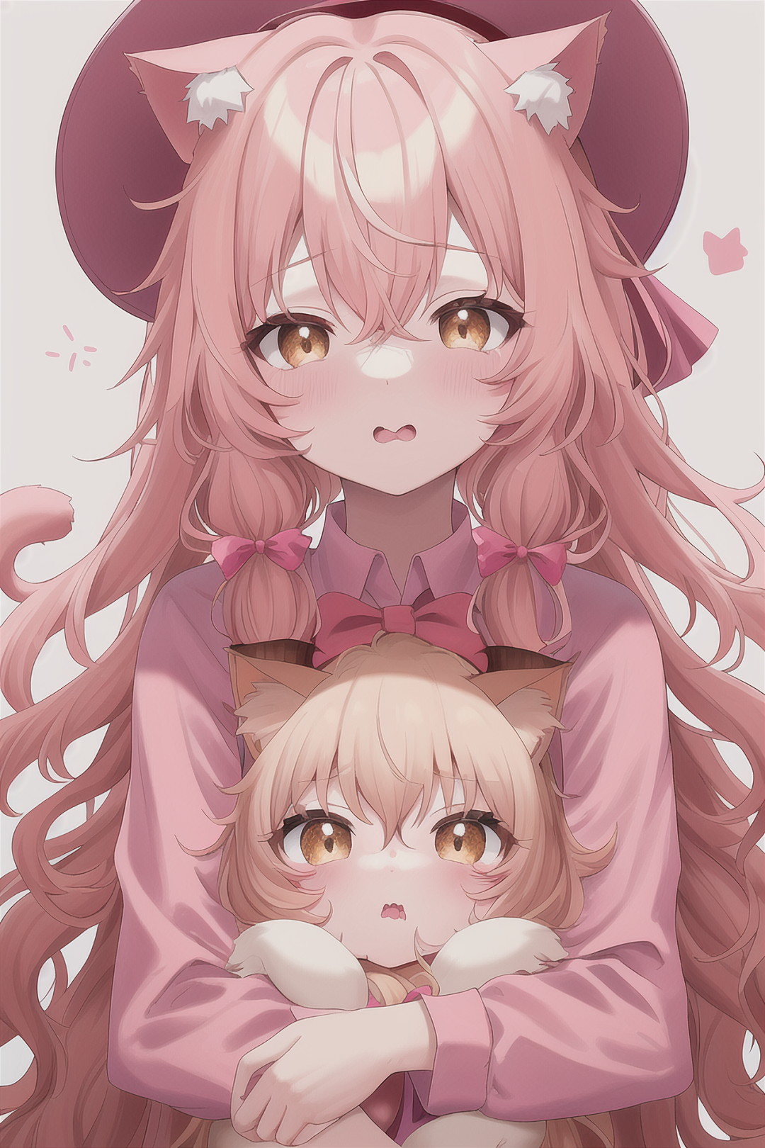 粉色二次元少女猫系女友