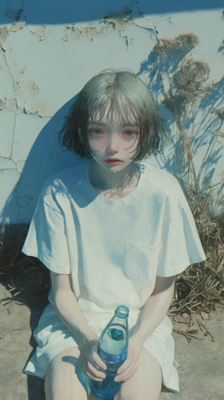阳光清透夏日美女