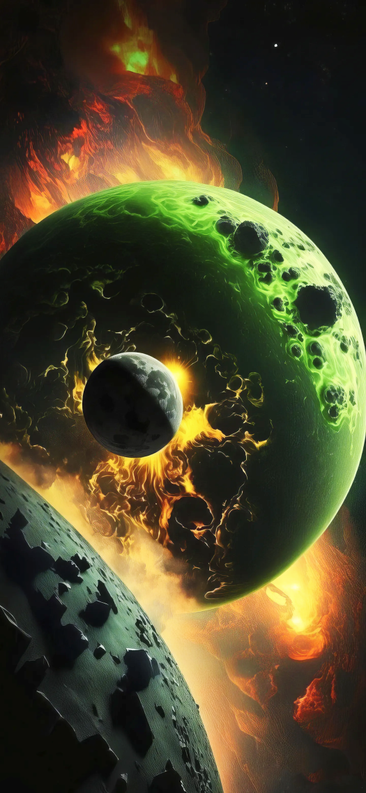 绝美宇宙绿色护眼科幻风景壁纸