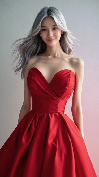 红衣美女