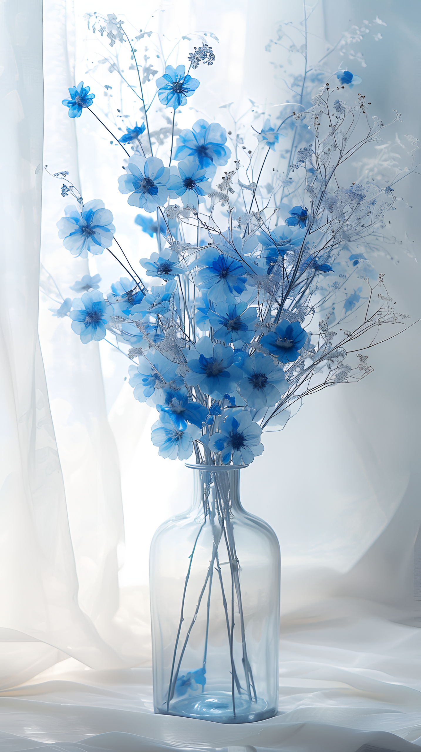 安靜小藍花