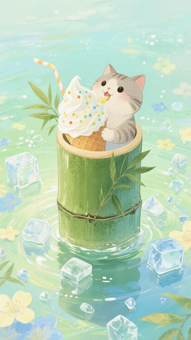 竹猫猫壁纸