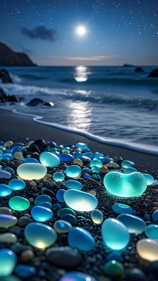 夜晚海滩