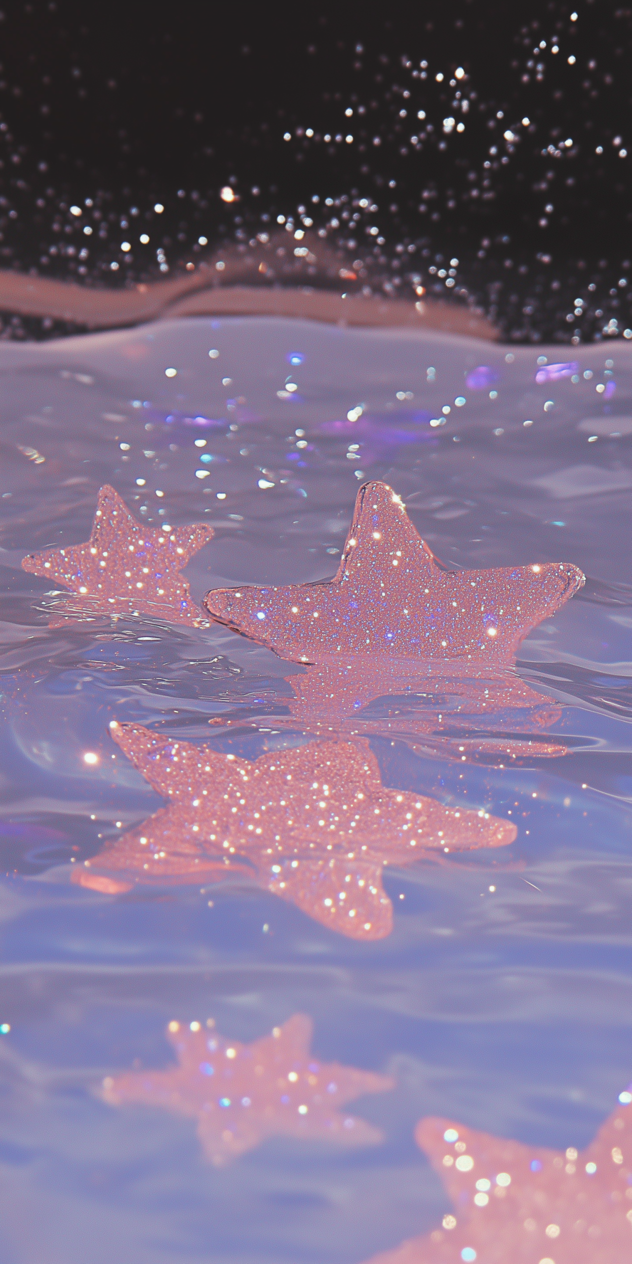 星星⭐入水中