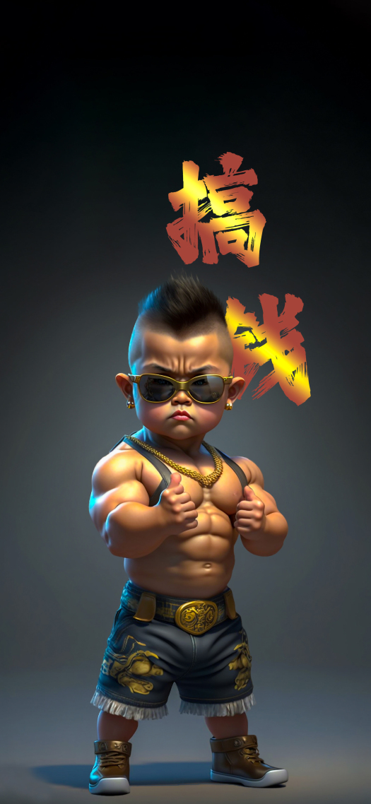肌肉男孩 搞钱 打工人4K简约(风景手机静态壁纸) - 风景手机壁纸下载 - 元气壁纸
