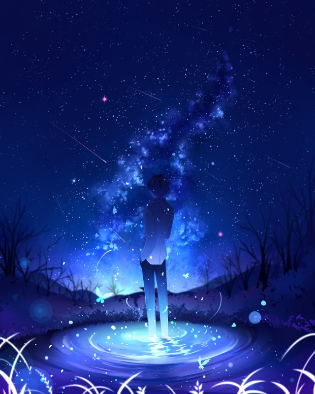 夜空下