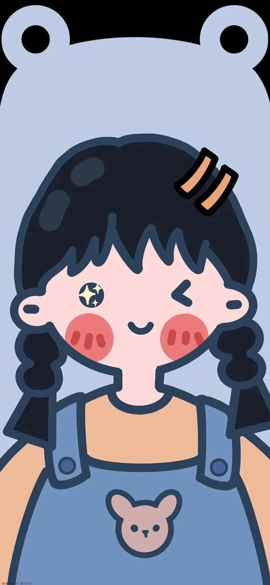 小耳朵情侶壁紙【女】手機微信背景圖片