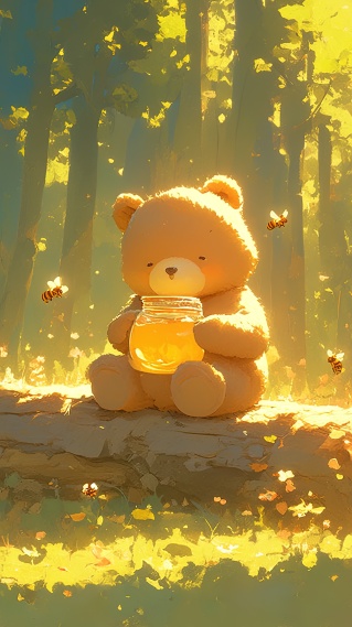 森林蜂蜜小熊