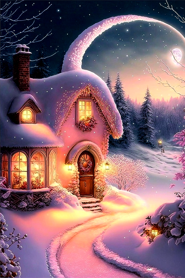 雪后可爱小屋