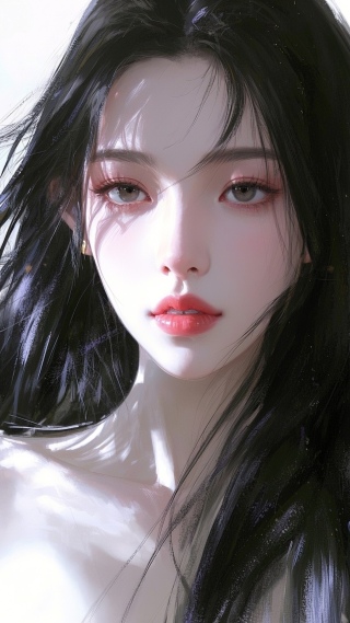 油画少女
