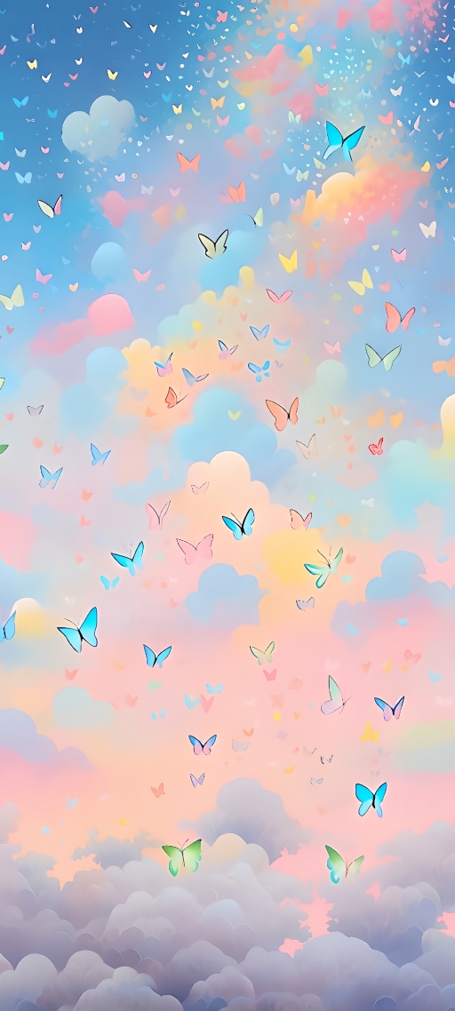 蝴蝶(动漫手机静态壁纸) - 动漫手机壁纸下载 - 元气壁纸