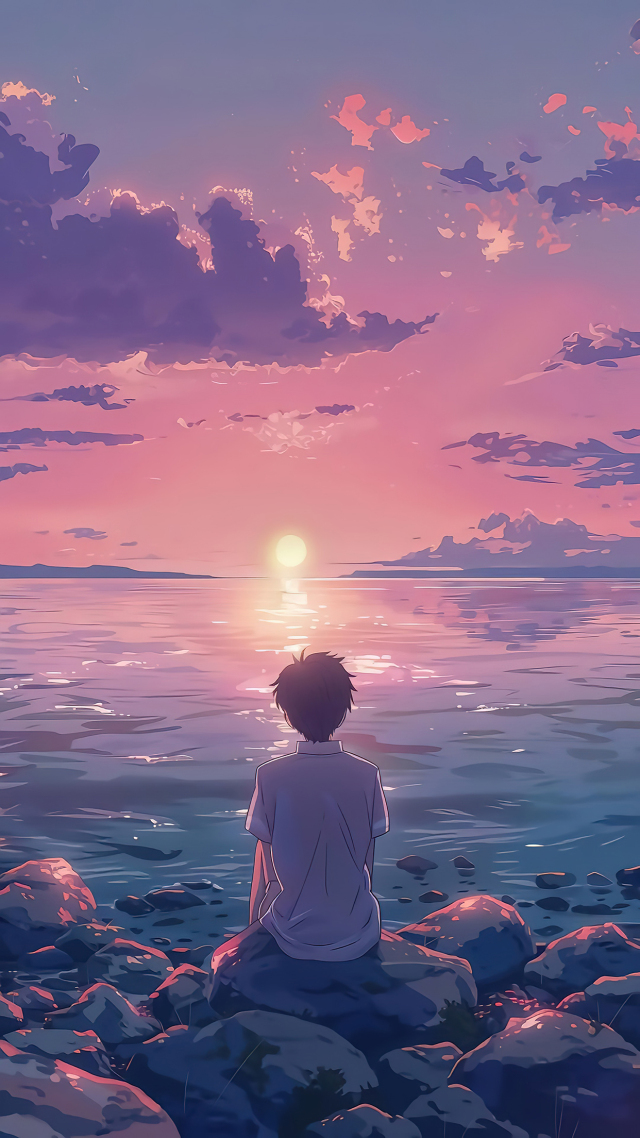 浪漫粉色天空