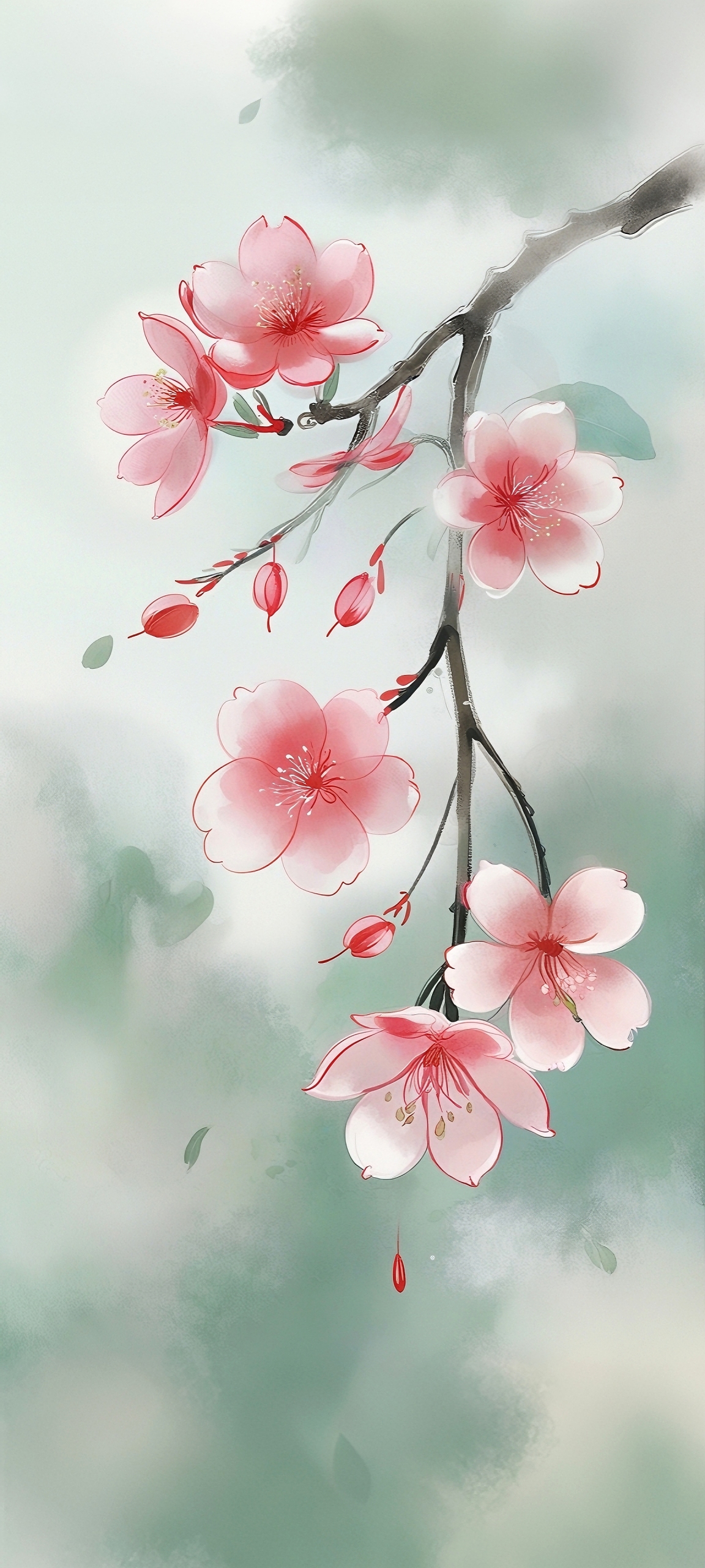 風過處，花影搖紅