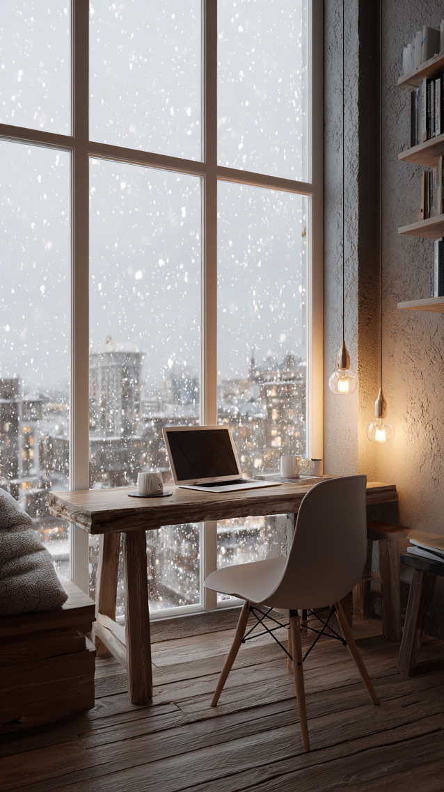 下雪的氛圍感
