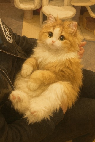 被抱着的小猫咪
