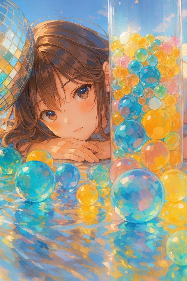 彩球少女