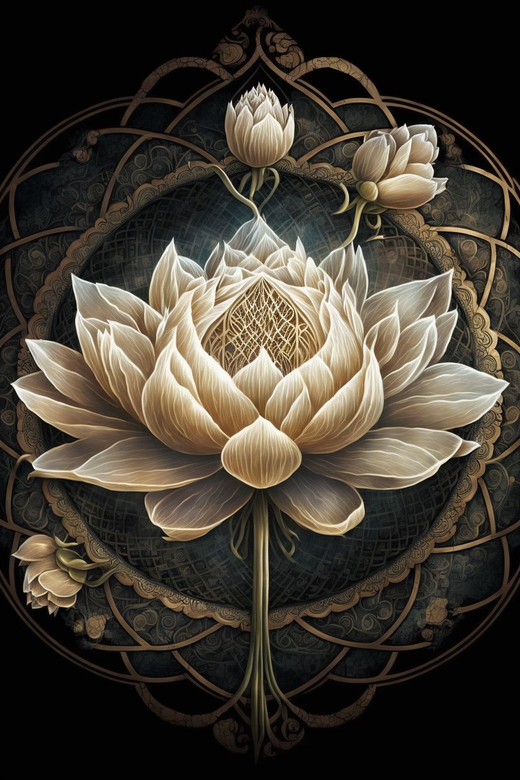 重彩荷花-2