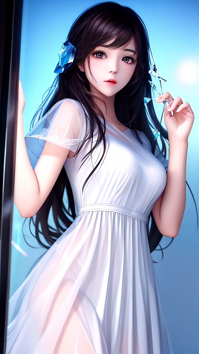 腼腆害羞女孩