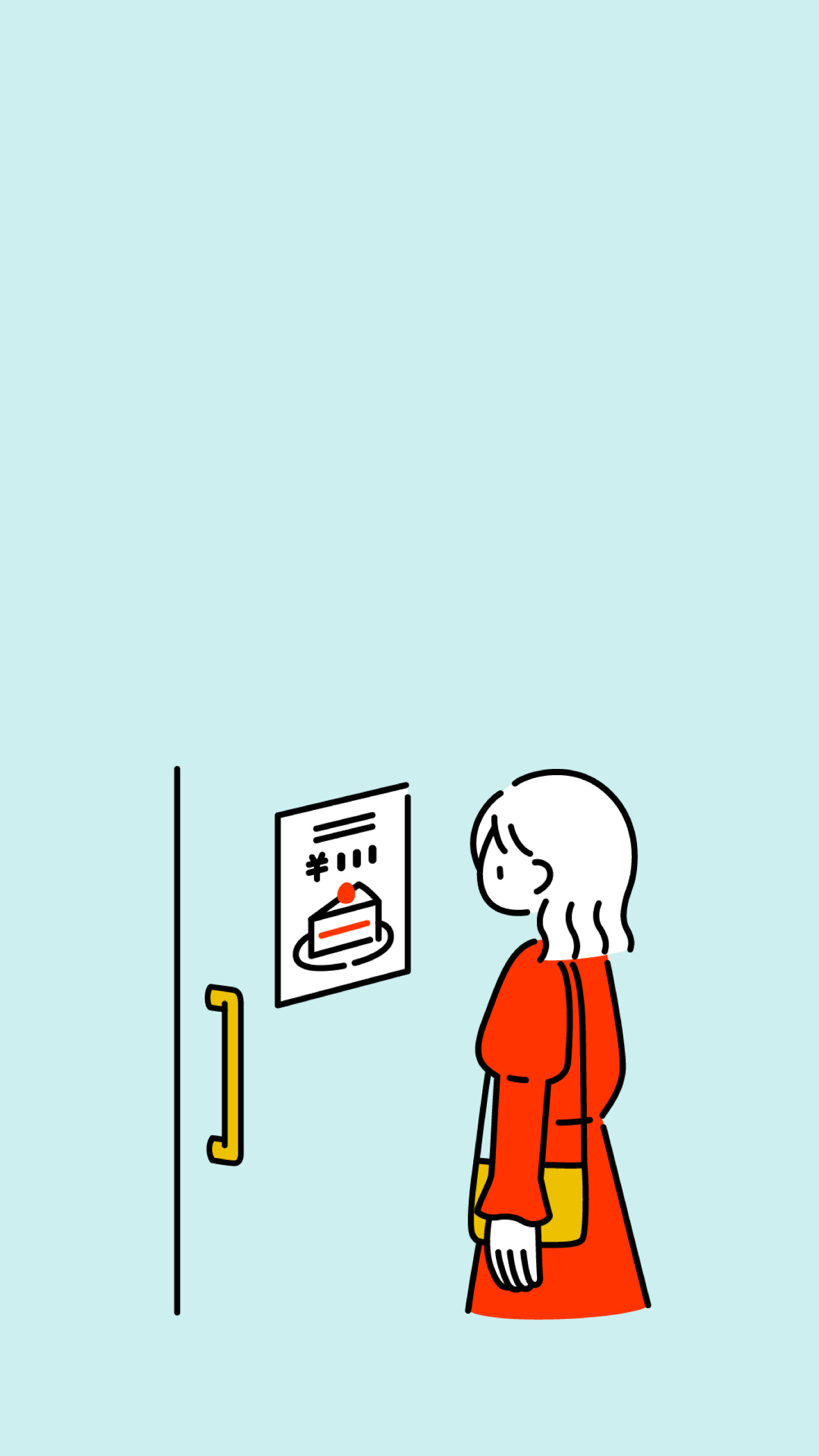 可愛女孩逛街買東西